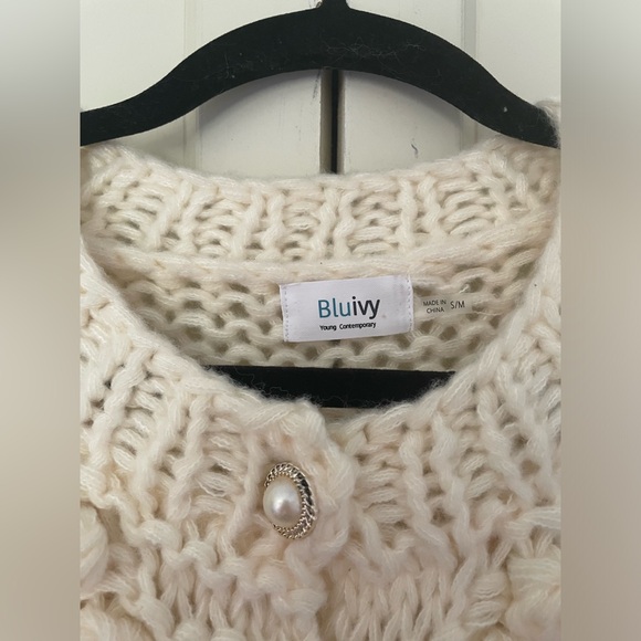 Chunky Floral Knit Cardigan - Picture 7 of 7